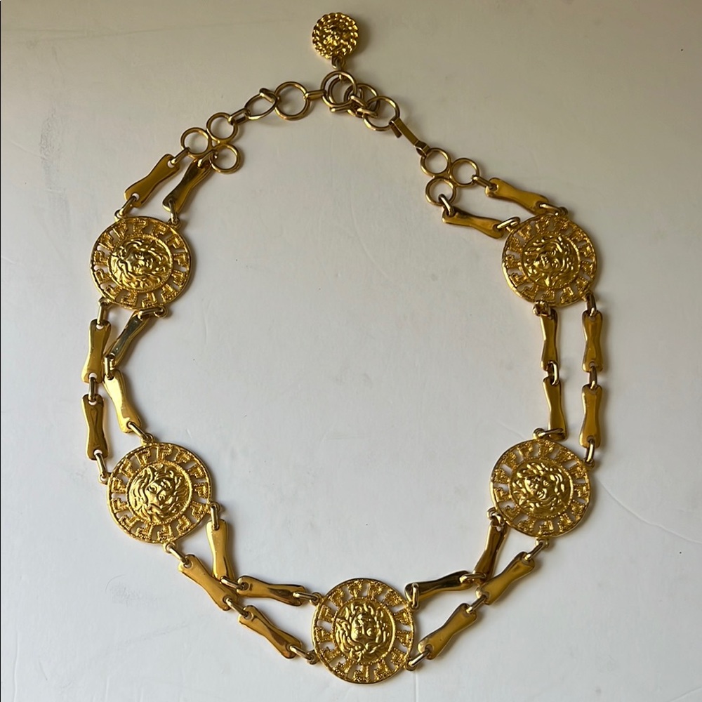 Ornate Gold Medallion Belt Chain